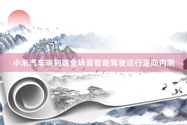小米汽车端到端全场景智能驾驶运行定向内测